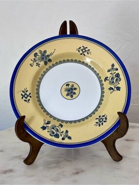 Spode Vintage Floral Blue and Cream Decorative Bread/Appetizer Plates- set of 6